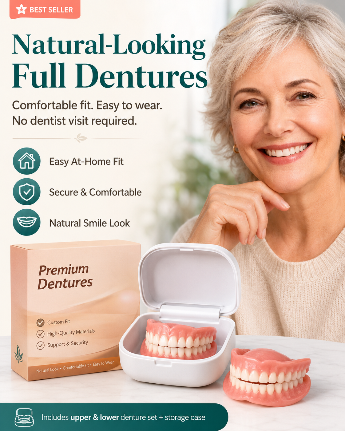 ⏰Ends Today: 50% OFF! Custom-Fit — Designed for Comfort and a Natural-Looking Smile