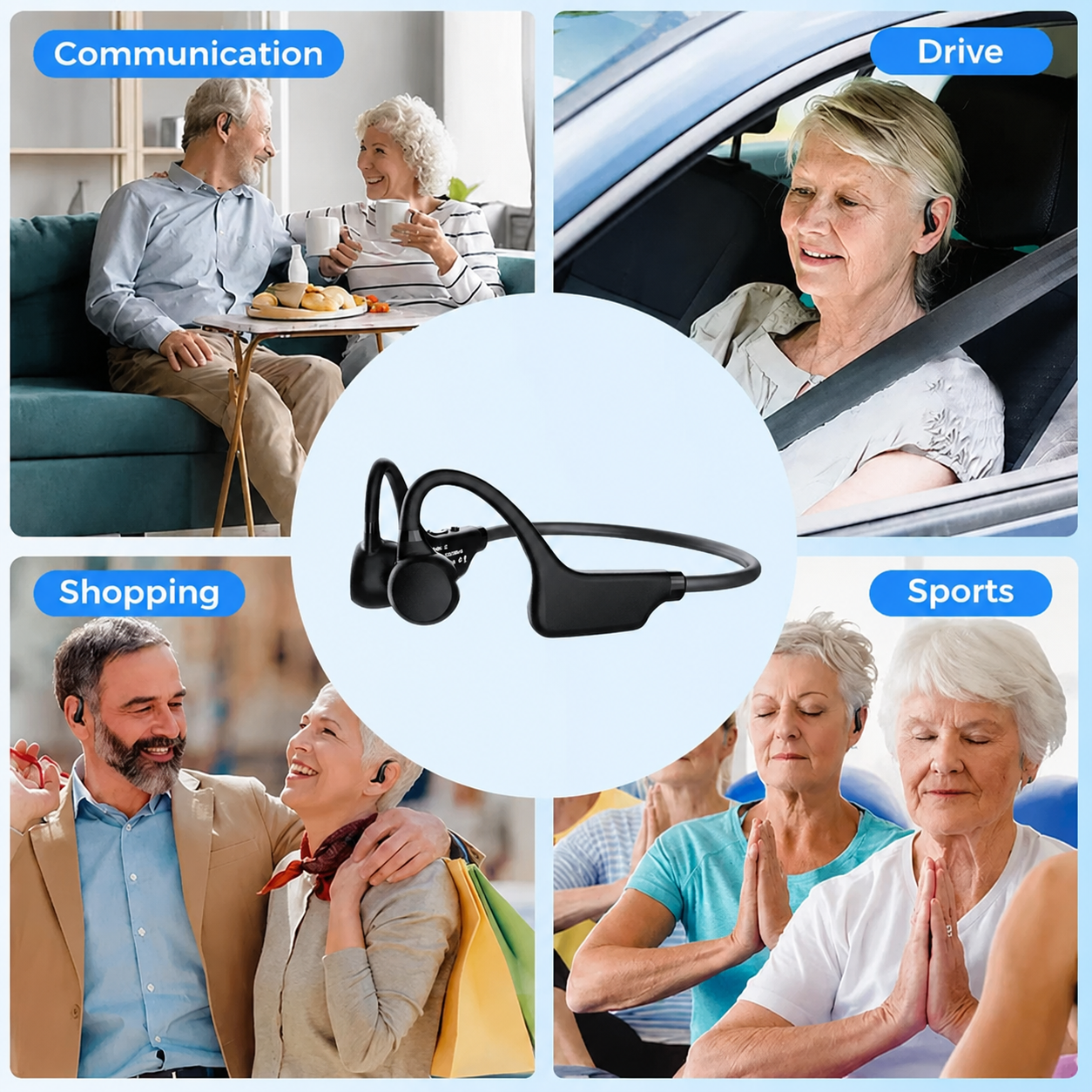 💖#1 THIS IS THE CLEAR WINNER!🔥Pryxo™ Bone Conduction Hearing Aids — Hear the sounds you should hear! ✅Made in the USA