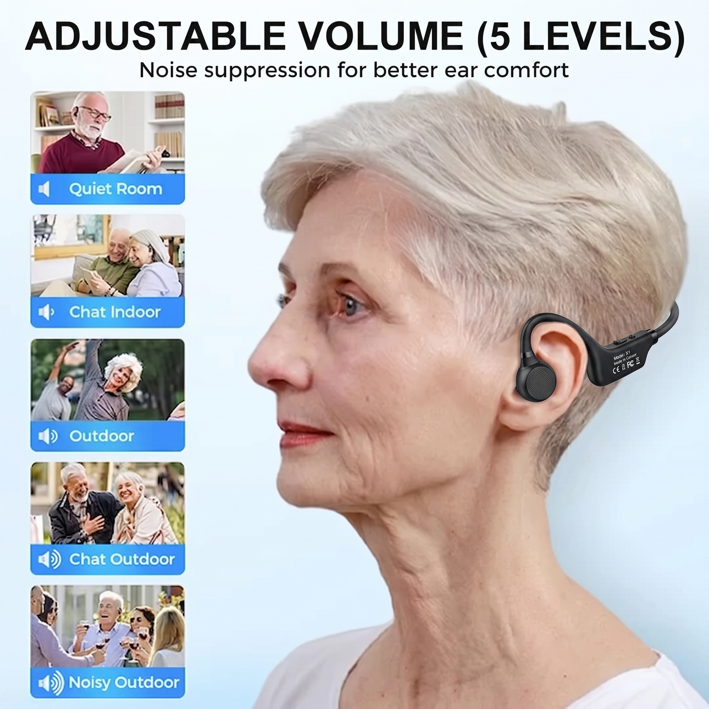 💖#1 THIS IS THE CLEAR WINNER!🔥Pryxo™ Bone Conduction Hearing Aids — Hear the sounds you should hear! ✅Made in the USA